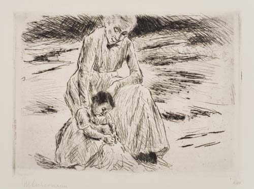 Appraisal: MAX LIEBERMANN Two etchings with drypoint Simson und Delila x