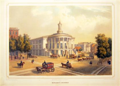 Appraisal: piece Hand-Colored Lithograph Kollner Aug Merchant's Exchange Philadelphia New York