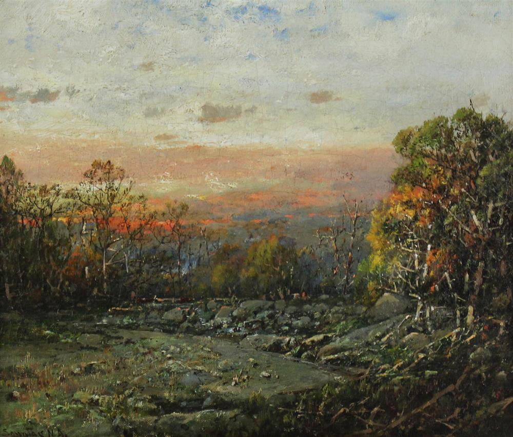 Appraisal: WILLIAM SONNTAG AMERICAN - SUNSET IN THE WILDERNESS Oil on