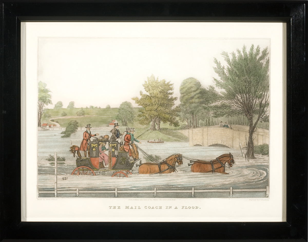 Appraisal: THE MAIL COACH A SET OF FOUR COLORED LITHOGRAPHS AFTER