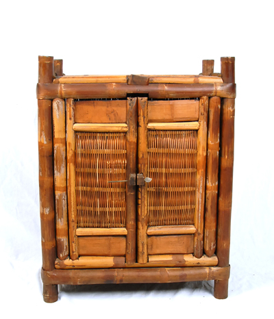 Appraisal: Asian Bamboo -Door Chest H W D