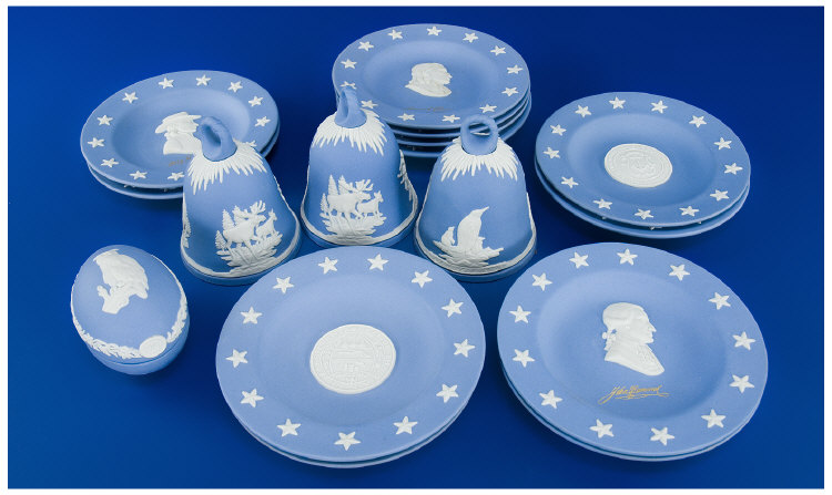 Appraisal: Wedgwood Blue Jasper x pairs State Seals Compotiers and pieces