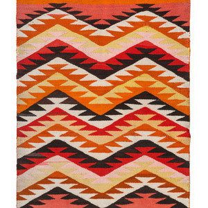 Appraisal: Navajo Transitional Weaving Rug early th century thick handspun wool