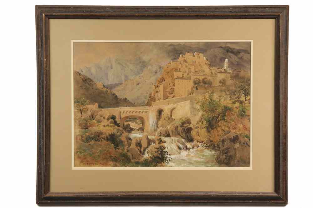 Appraisal: WATERCOLOR - 'Corsica' by Carl Wuttke German - signed lower