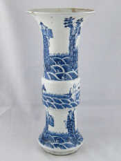 Appraisal: A tall late th c Chinese vase decorated in blue