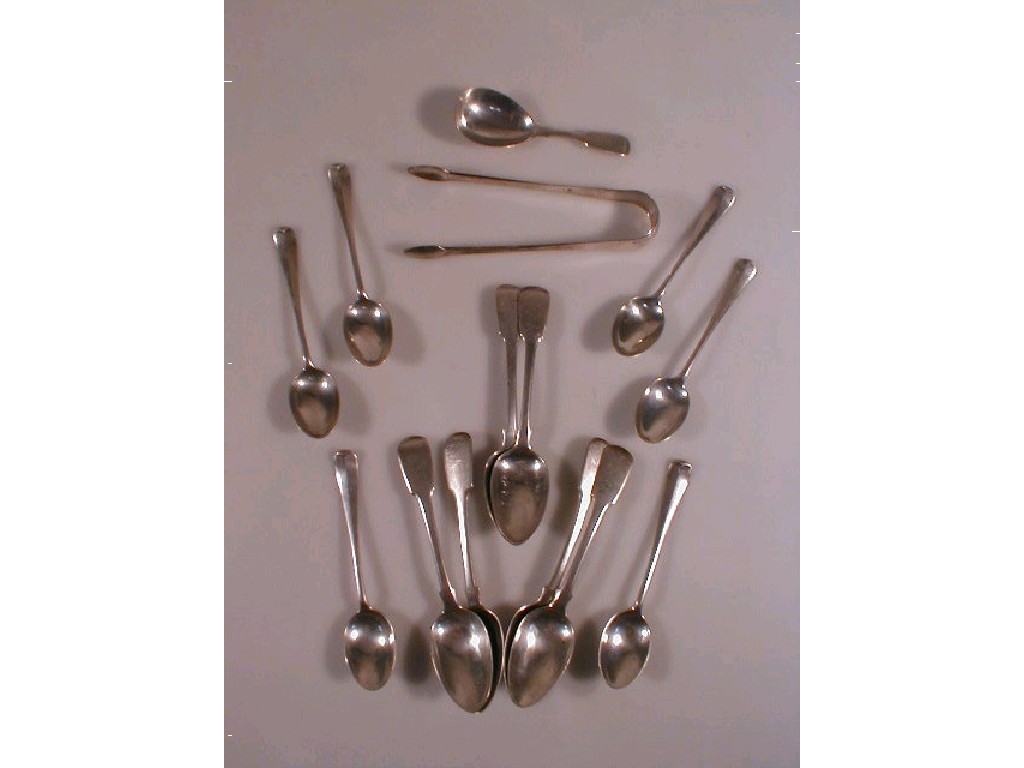 Appraisal: Various Georgian and later silver spoons and sugar tongs