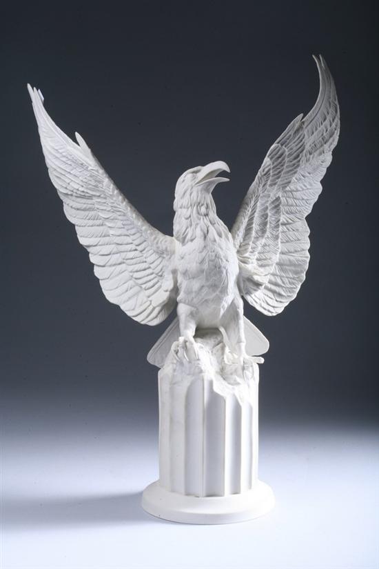 Appraisal: BOEHM BISQUE PORCELAIN SOARING WHITE EAGLE Circa -B limited edition