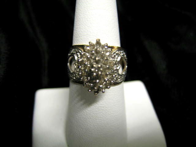 Appraisal: Diamond Cluster Ring lots of diamonds in k yellow gold