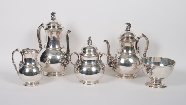 Appraisal: Tiffany Co sterling silver -piece tea service pattern third quarter-