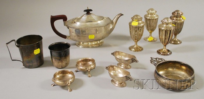 Appraisal: Twelve Assorted Silver and Serving Items a set of four