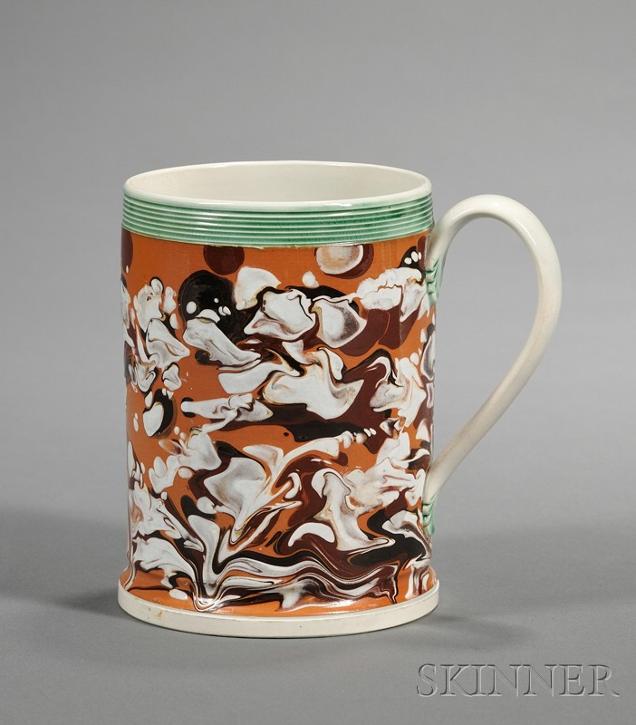 Appraisal: Mochaware Quart Mug Britain late th early th century the