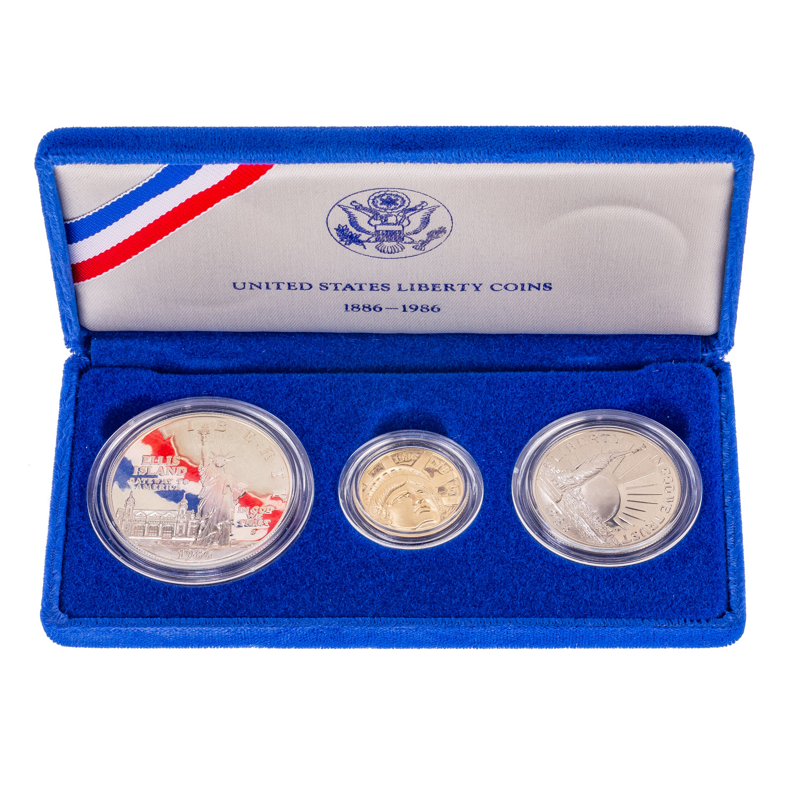 Appraisal: -S PIECE LIBERTY PROOF SET WITH GOLD Proof Set has