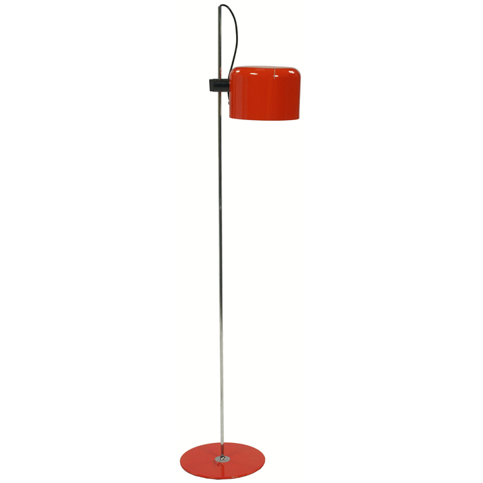 Appraisal: Joe Colombo Coupe floor lamp by O-Luce Italy orange enameled