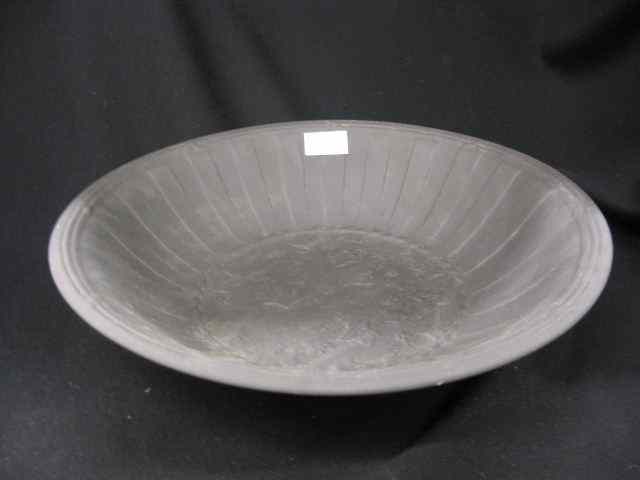 Appraisal: Wedgwood Basalt Serving Bowl ivy and panel design '' diameter