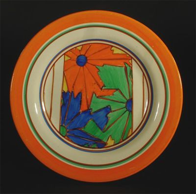 Appraisal: Umbrellas' a Clarice Cliff Fantasque Bizarre plate painted in colours