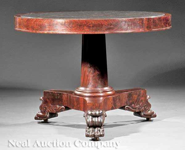 Appraisal: An American Classical Mahogany Center Table early th c Boston