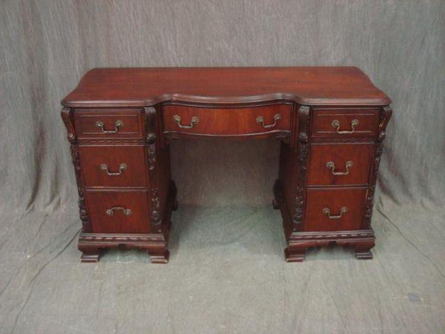 Appraisal: Chippendale Style Kneehole Desk From a Westchester home Dimensions x