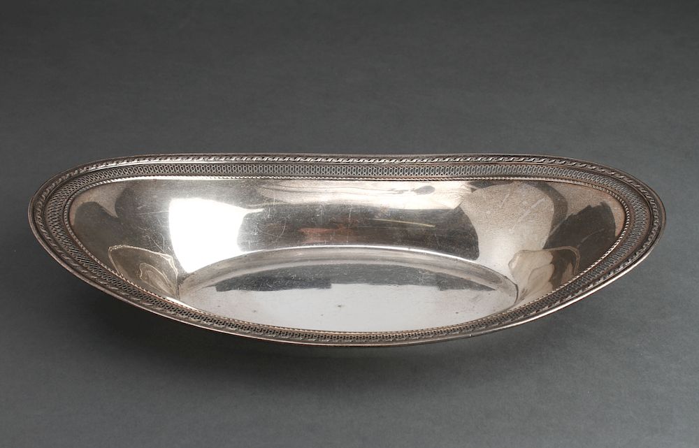 Appraisal: Gorham Sterling Silver Pierced Oval Bread Tray Gorham sterling silver