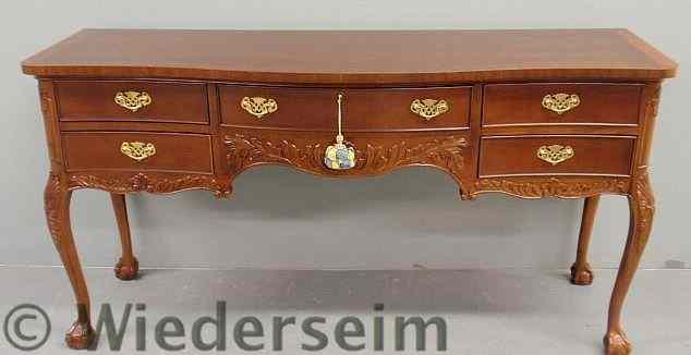 Appraisal: Chippendale style mahogany sideboard by Hickory with a serpentine top