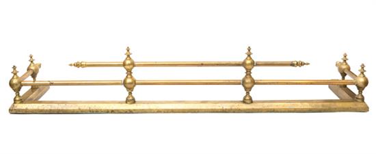 Appraisal: Sale Lot An American Brass Fireplace Fender -