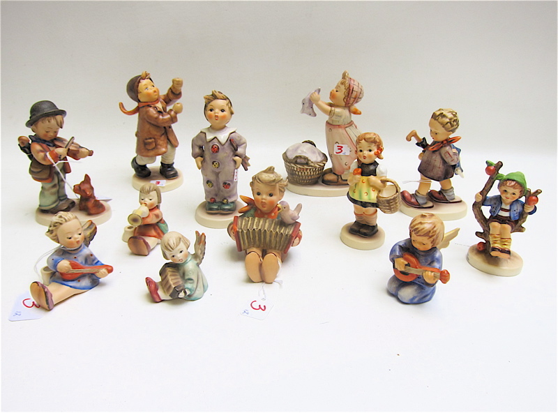 Appraisal: TWELVE HUMMEL FIGURINES soft past porcelain TM- - Puppy Love