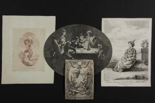 Appraisal: TH C FRENCH ENGRAVINGS Including La Pesche after Boucher x