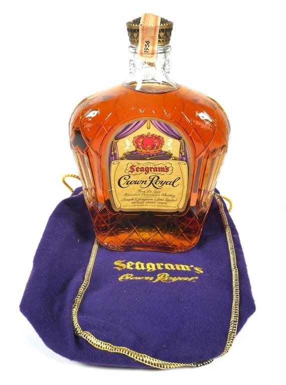 Appraisal: Unopened bottle of Seagrams Crown Royal Canadian blended whiskey Seal