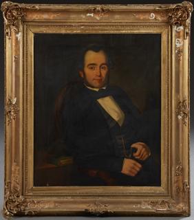 Appraisal: English School Portrait of a Gentleman o English School Portrait