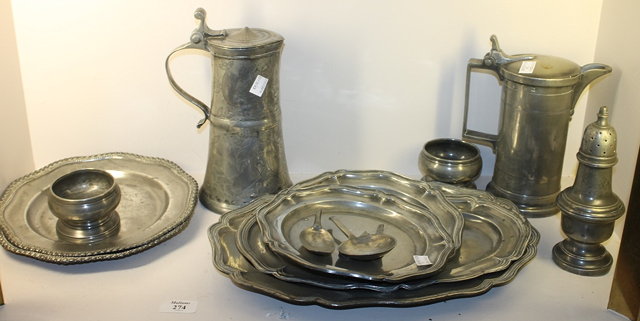 Appraisal: A COLLECTION OF GEORGIAN AND OTHER PEWTER WARES including a