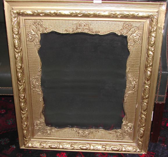 Appraisal: American Carved Giltwood and Plaster Picture Frame ca - in