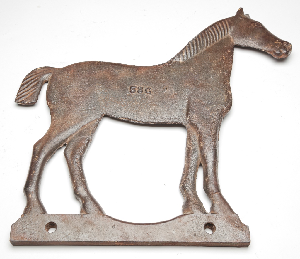 Appraisal: AMERICAN HORSE WINDMILL WEIGHT Made for the Dempster Mill Manufacturing