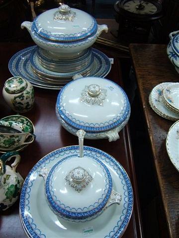 Appraisal: A part blue and white porcelain dinner service