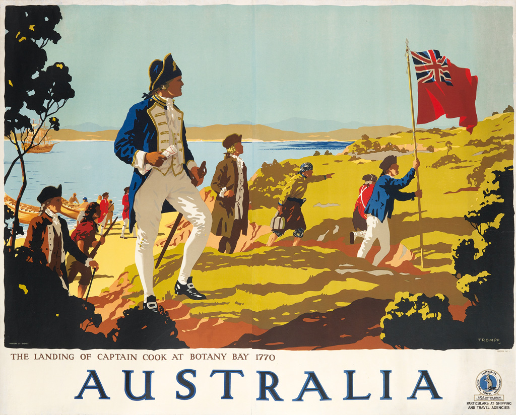 Appraisal: PERCIVAL ALBERT PERCY TROMPF - AUSTRALIA THE LANDING OF CAPTAIN