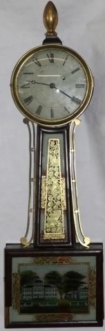 Appraisal: EARLY TH C WILLARD BANJO CLOCK WITH PAINTEDMETAL DIAL ORIGINAL