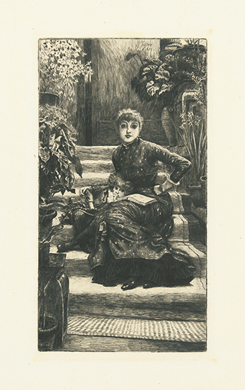 Appraisal: JAMES JACQUES TISSOT La Soeur ain e Etching and drypoint