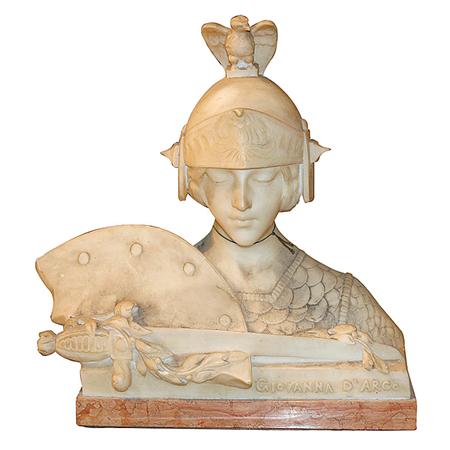 Appraisal: Marble Bust of Joan of Arc Estimate nbsp nbsp nbsp