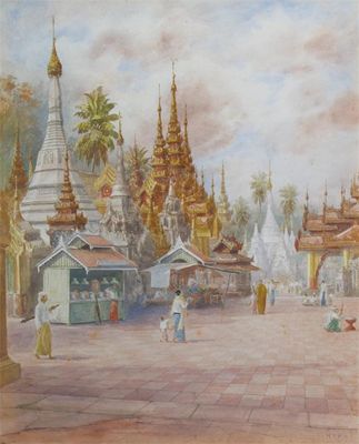 Appraisal: Mg Tun Hla Burmese th th Century A Burmese temple