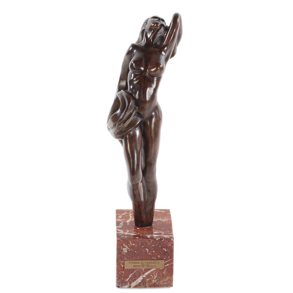 Appraisal: John W Healy Femina Di Fantasia Bronze American Contemporary Art