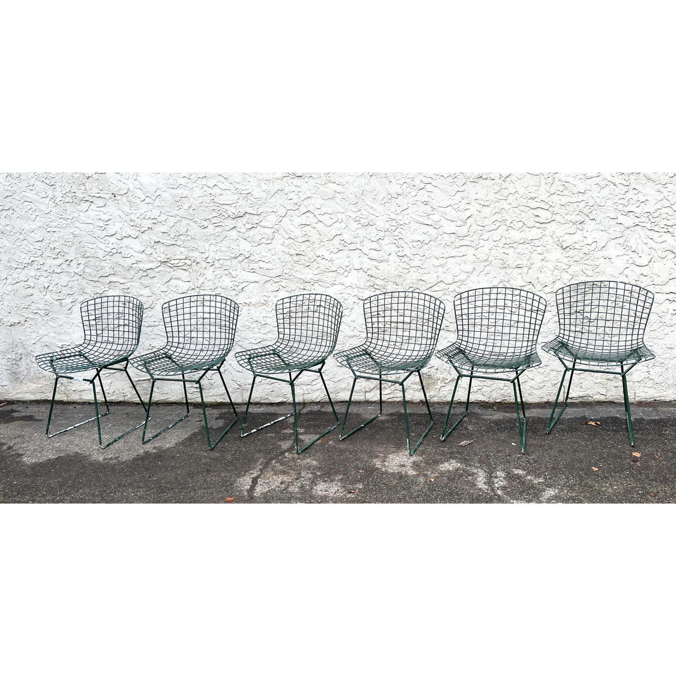 Appraisal: Set Harry Bertoia Side Dining Chairs Dimensions H inches W