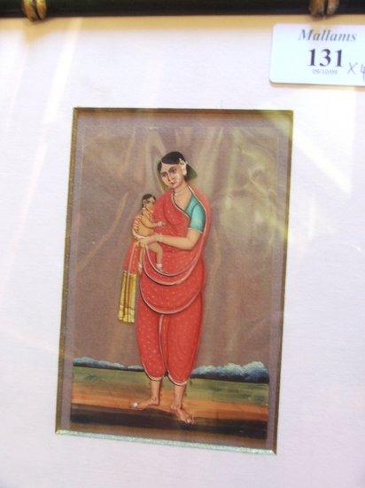 Appraisal: INDIAN SCHOOL - Female figure studies in traditional costume a