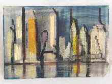 Appraisal: School of John Piper two gouache on paper New York