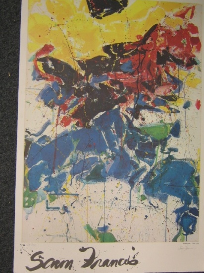 Appraisal: CONTEMPORARY PRINTMAKERS Two offset color lithographs SAM FRANCIS Portrait de