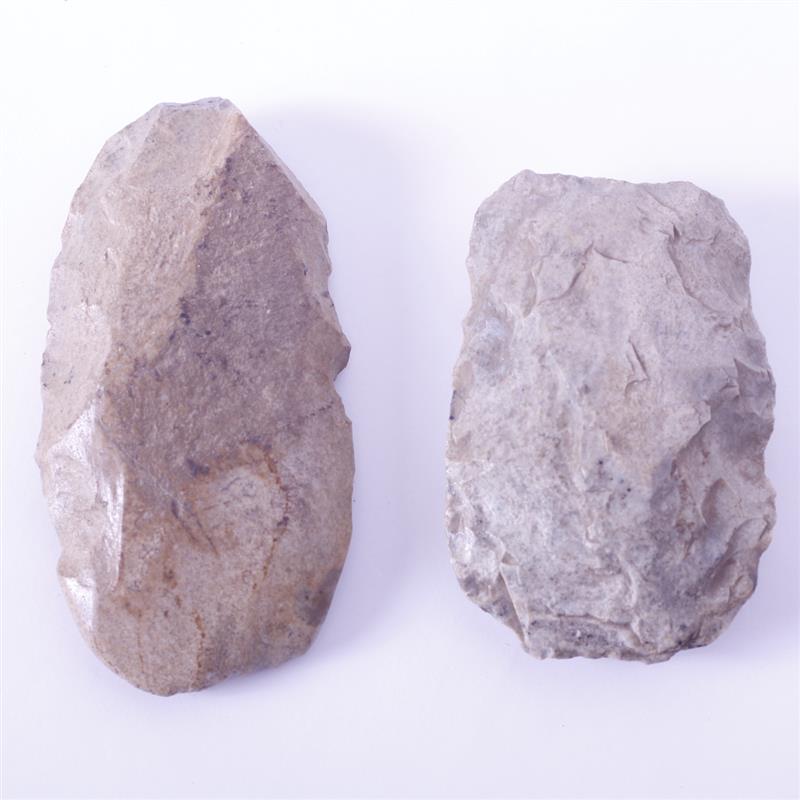 Appraisal: Two Flint Spades Both with Polished Bit Longest