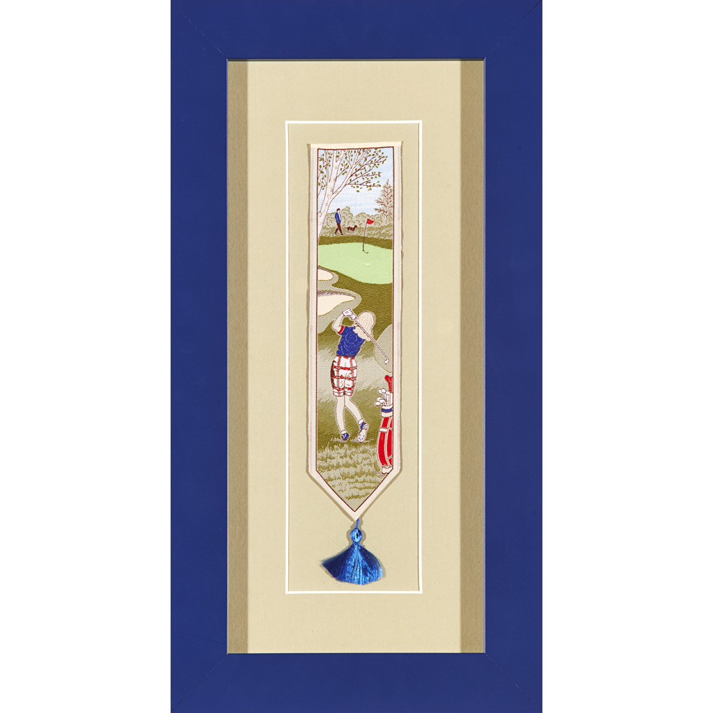 Appraisal: GOLFING INTEREST WOVEN SILK BOOKMARK BY CASH'S OF COVENTRY CIRCA