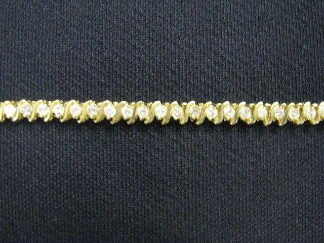 Appraisal: Diamond Bracelet round diamonds totaling carats in k yellow gold