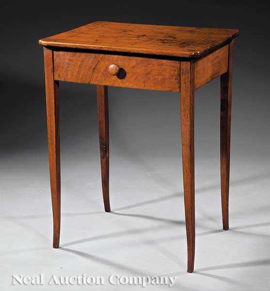 Appraisal: A Southern Inlaid Walnut Side Table early th c the