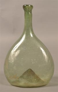 Appraisal: Early Blown Emerald Green Glass Bottle h