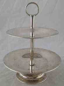 Appraisal: A two tier silver sweets dish marked wt oz