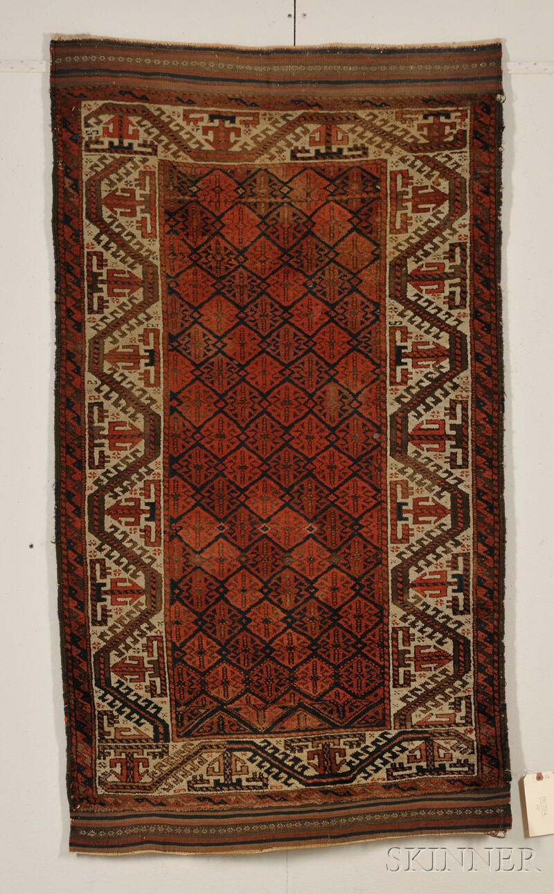 Appraisal: Baluch Rug Northeast Persia last quarter th century small selvage