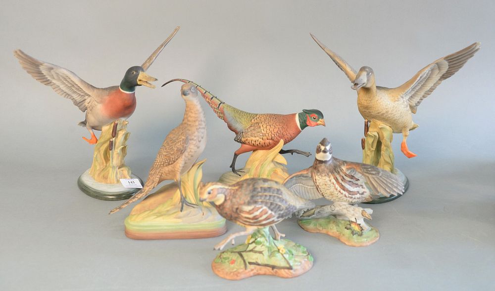 Appraisal: Group of three pairs of Boehm porcelain birds total titles